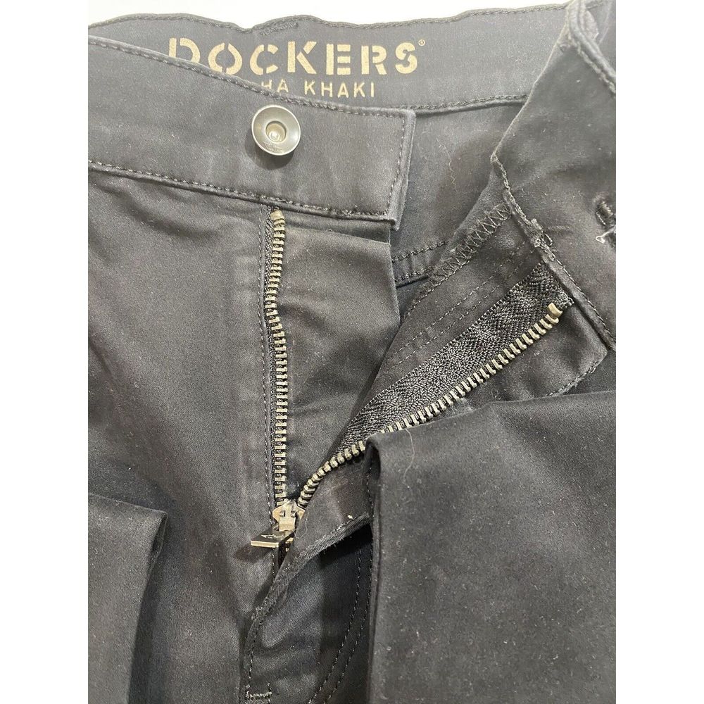 DOCKERS Alpha Khaki Black Slim Fit Supreme Flex Chino Men's Size Pants 34x29 - Picture 10 of 12